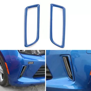 Daytime Running Light Lamp Cover Trim Ring Frame For Chevrolet Camaro 2017+ Blue - Picture 1 of 7