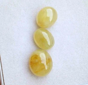 Cabujón de zafiro amarillo con forma ovalada natural de 22,80 quilates 11*13 mm piedras preciosas sueltas - Imagen 1 de 2