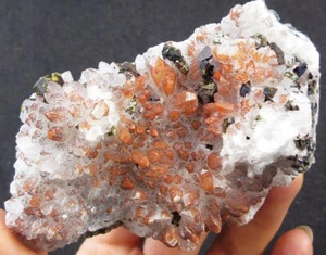 307g red Quartz&Pyrite&Galena crystal specimen,China - Picture 1 of 18