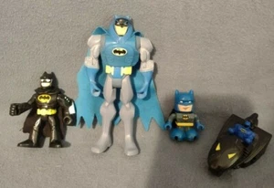 4 BATMAN - very rare Loose Action Figures 1 5",  1 3",  1 2",  1 bat cycle - Picture 1 of 8