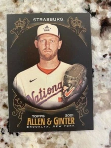 2021 TOPPS ALLEN GINTER X BASEBALL BASE CARD NATIONALS STEPHEN STRASBURG #24 - Picture 1 of 1