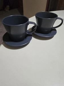 Set 5 tazzine e piattini Ikea Dinera blu tazzine da caffè - Foto 1 di 1