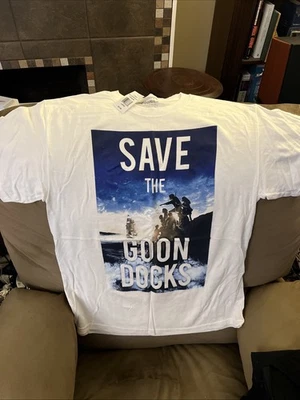 goonies t shirt Save The Goon Docks New With Tags Large - Image 1 of 3