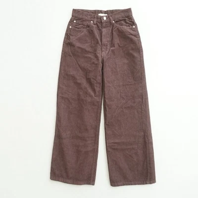 BDG Urban Outfitters High & Wide Leg Corduroy Pants Maroon Burgundy Womens 28 - Image 1 of 4
