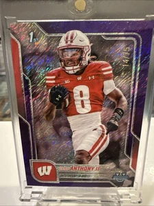 2025 Bowman Chrome U - Vinny Anthony II 1st Bowman Purple Shimmer # /75 - Picture 1 of 4