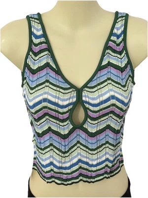 Camiseta Regata Cropped Torn By Ronny Kobo Feminina S ZigZag Malha Nova Com Etiqueta - Imagem 1 de 4