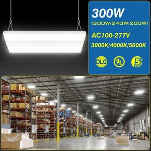 300W LED Linear High Bay Area Lighting 3K/4K/5000K for Garage Gym Warehouse Shop - Picture 1 of 17