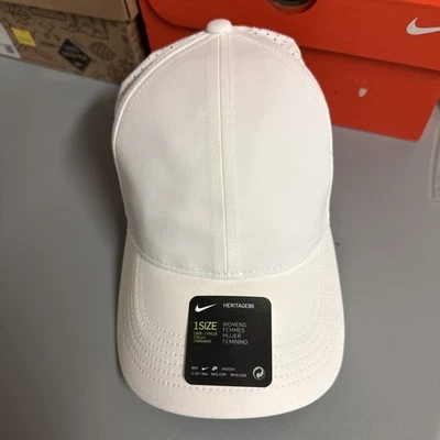 New Nike Women's H86 Golf/Tennis/Pickleball Hat/Cap One Size White Adjustable - Image 1 of 3