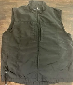 Scottevest Vest Mens 2XL Black Travel Zip Up Lightweight Utility Pockets TEC - Picture 1 of 7