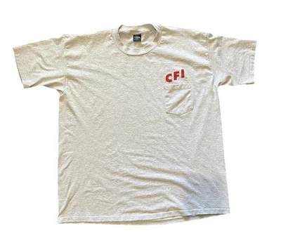 Camiseta vintage de bolsillo de una sola puntada con logotipo, hecha en EE. UU. 3XL Foto 1 de 4