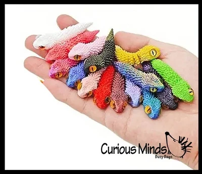 12 COLORES ALEATORIOS 3D Impresos Cortos 2" Bebé Serpiente Movimiento Articulado Articulado Movimiento Foto 1 de 3