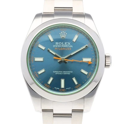 Relojes Rolex Milgauss 116400GV Acero Inoxidable Aleatorio Z Azul Revisado Usado Foto 1 de 4