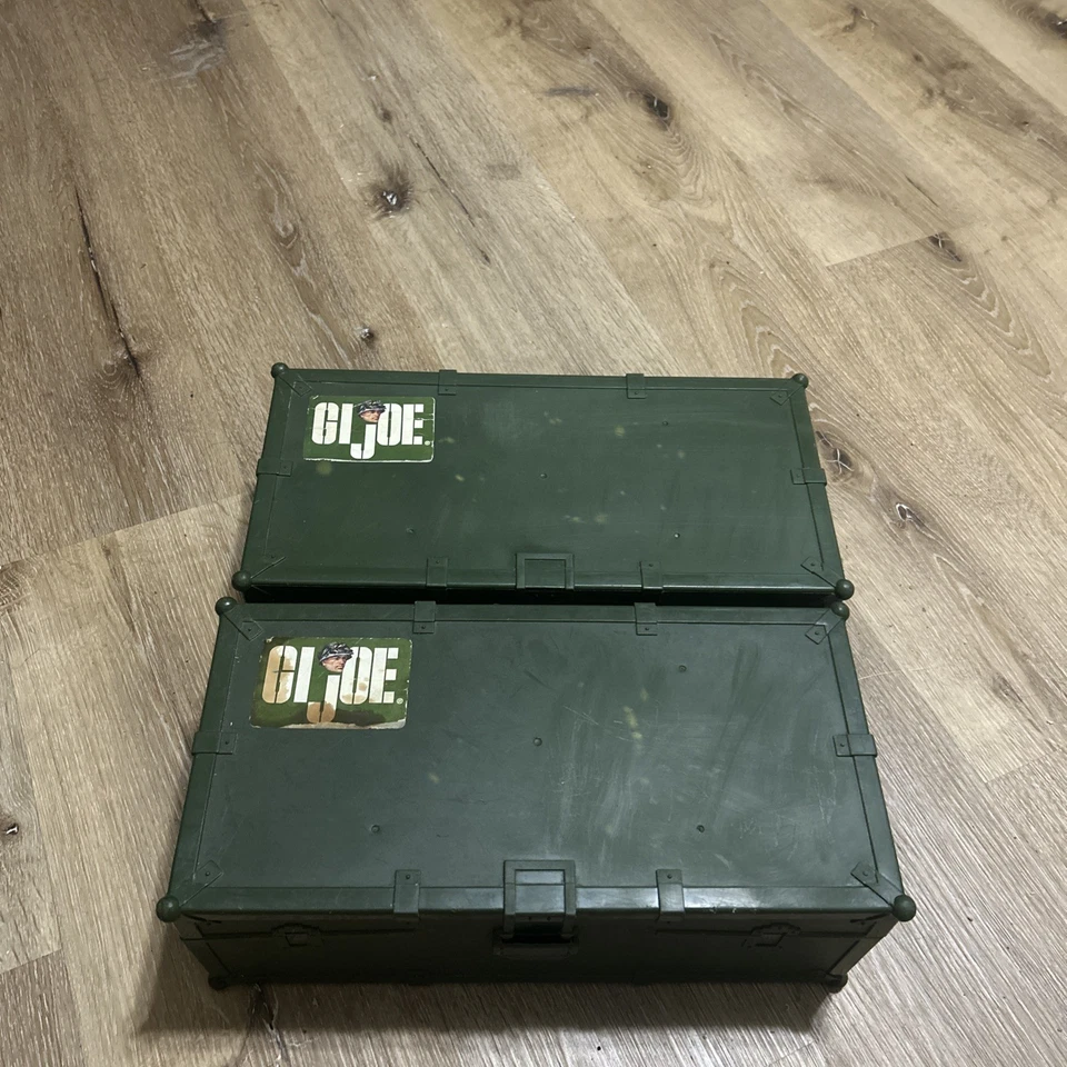 Vintage 1997 Hasbro Plastic GI Joe Military Olive Foot Locker Ammo Storage Box - Image 1 of 4