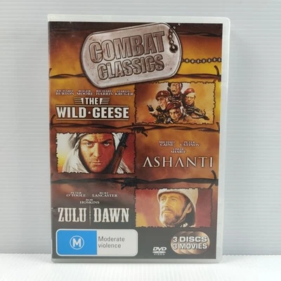 The Wild Geese/Ashanti/Zulu Dawn DVD Set (Region 4, 3 Disc, 1978) VGC, Free Post - image 1 of 4