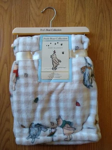 Disney Baby Blanket FALL Winnie The Pooh Checker Infant Bear Collection NEW - Picture 1 of 4