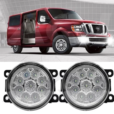 LED Bumper Front Fog Lamp Driving Light Pair For Nissan NV3500 2012-2021 Foto 1 de 4