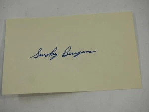 Smoky Burgess Signed Autographed Index Card - Picture 1 of 4
