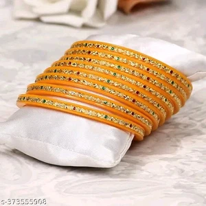 Rajwadi Look Designer Bangles Indian Style For Women Wedding Jewellery (8Pcs) - Picture 1 of 3