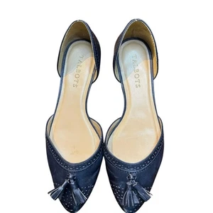 Zapatos Talbots para mujer talla 9 azul marino D'Orsay borla plana punta tacón bajo - Imagen 1 de 9