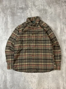 Camicia vintage Woolrich stampa quadri manica lunga con bottoni taglia large - Foto 1 di 11
