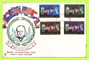 Tristan Da Cunha 1966 Churchill set on Connoisseur First Day Cover - Picture 1 of 1