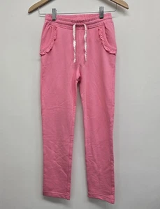 Pantalones de felpa francesa Hanna Andersson talla 140 (10) rosa con bolsillos con volantes nuevos sin etiquetas - Imagen 1 de 8