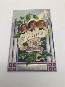 Easter Cross Series #5 Blessings Choir Jesus Divided 1910 Postcard Antique Card - Picture 1 of 3