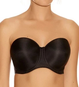 NWT Fantasie FL4530 4530 Smoothing Seamless Strapless Bra 40E Black (NO Straps) - Picture 1 of 4