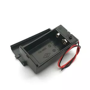 9V PP3 Batteriegehäuse Box Halter Stecker geschlossener Schalter Drähte Projekt - Bild 1 von 4