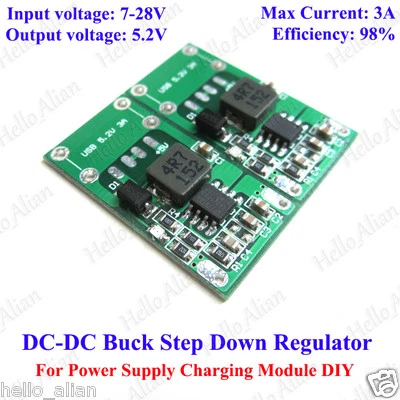 DC-DC Buck Step Down Volt Converter 9V-24V 12V 15V to 5V 3A Power Supply Module - Image 1 of 4