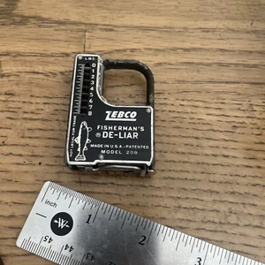 Vintage Zebco Fisherman's De-Liar Model 208 Tape Measure Weight Scale USA VG - Picture 1 of 5