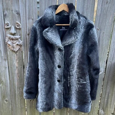 Chaqueta De Colección Años 90Y2K Boho Hippie Piel Sintética Hollywood Glam M/L Blanco Negro Foto 1 de 4