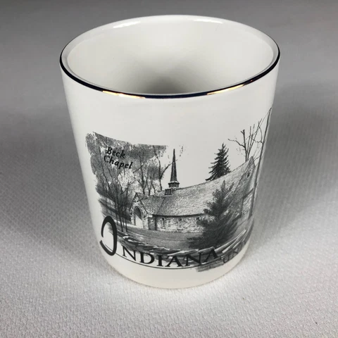 Indiana Hoosiers Coffee Mug VTG 90s Beck Chapel Bloomington University Alumni Cover