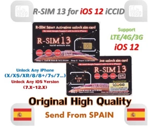 Carte SIM R-SIM13 Smart Activation Unlock iPhone XR/XS/X/8 iOS12,x RSIM R-SIM 13 - Photo 1/9