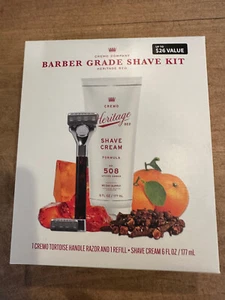 Cremo Heritage Red 3pc Barber Shave Kit Spiced Amber Shave Cream Razor & Refill - Picture 1 of 1