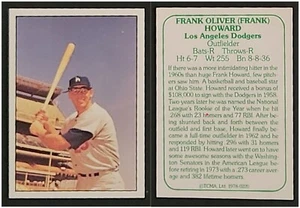 FRANK HOWARD "THE 1960's" - NM/MT+ - 1978 TCMA # 220 - LOS ANGELES DODGERS OF - Picture 1 of 3