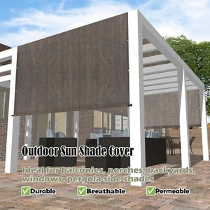 Cubierta de pantalla de pérgola de repuesto para dosel de HDPE bloque UV 90 % con bolsillo de varilla y ojales - Imagen 1 de 50