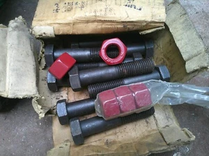 2 - 1" Whitworth x 5" Long Hex Head Bolts c/w Plain Nuts - BSW - Picture 1 of 4