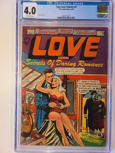 TOP LOVE STORIES # 7 STAR PUB 1952 CGC 4.0 CLASSIC L.B. COPRI TORTA AL FORMAGGIO COLE - Foto 1 di 2