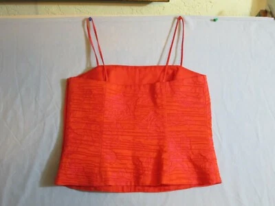 NWT AKIRS Ladies Bustier Spaghetti Strap Crinkle Orange Mfg $1050.00 Sz 10 - Image 1 of 4