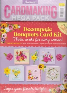 HOMEMAKER MAGAZINE CARDMAKING MEGAPACK 2018, W/ DECOUPAGE BOUQUETS CARD KIT ONLY - Picture 1 of 1