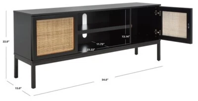 Safavieh Zadie 1 Estante Soporte Medios Ratán, Precio Reducido 2172717752 MED5009D Foto 1 de 4