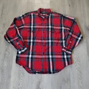 VINTAGE Levis Sutter Creek Flanell XL Herren rot blau kariert Baumwolle Knopfleiste Hemd - Bild 1 von 9