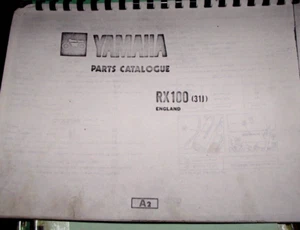 MANUAL CATÁLOGO PIEZAS YAMAHA RX100 (31J) 1983 - Imagen 1 de 3