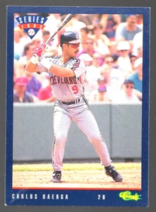 1993 Serie Clásica Carlos Baerga T9 Trivia Juego Indios de Cleveland - Imagen 1 de 8