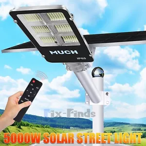 Commercial Solar Street Flood Light LED Lamp Outdoor Area Dusk-To-Dawn Wall Lamp - Picture 1 of 15