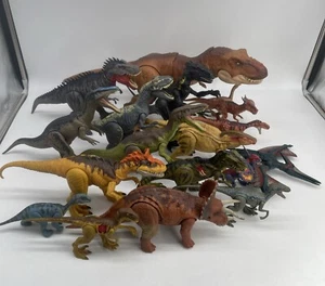 Huge Lot of 18 Mattel Jurassic Park/world Dinosaur Figures 2017-2019 RETIRED - Picture 1 of 14