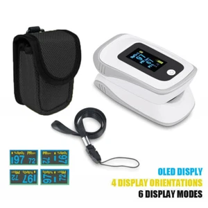 Fingertip Pulse Oximeter OLED Blood Oxygen Saturation Monitor with Carry Case - Picture 1 of 12