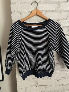 Loup Heart Stripe Sweatshirt Medium - Picture 1 of 4