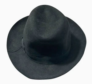 Borsalino Hut 1857 Alessandria Fedora schwarz Italien siehe Maße auf Fotos - Bild 1 von 18